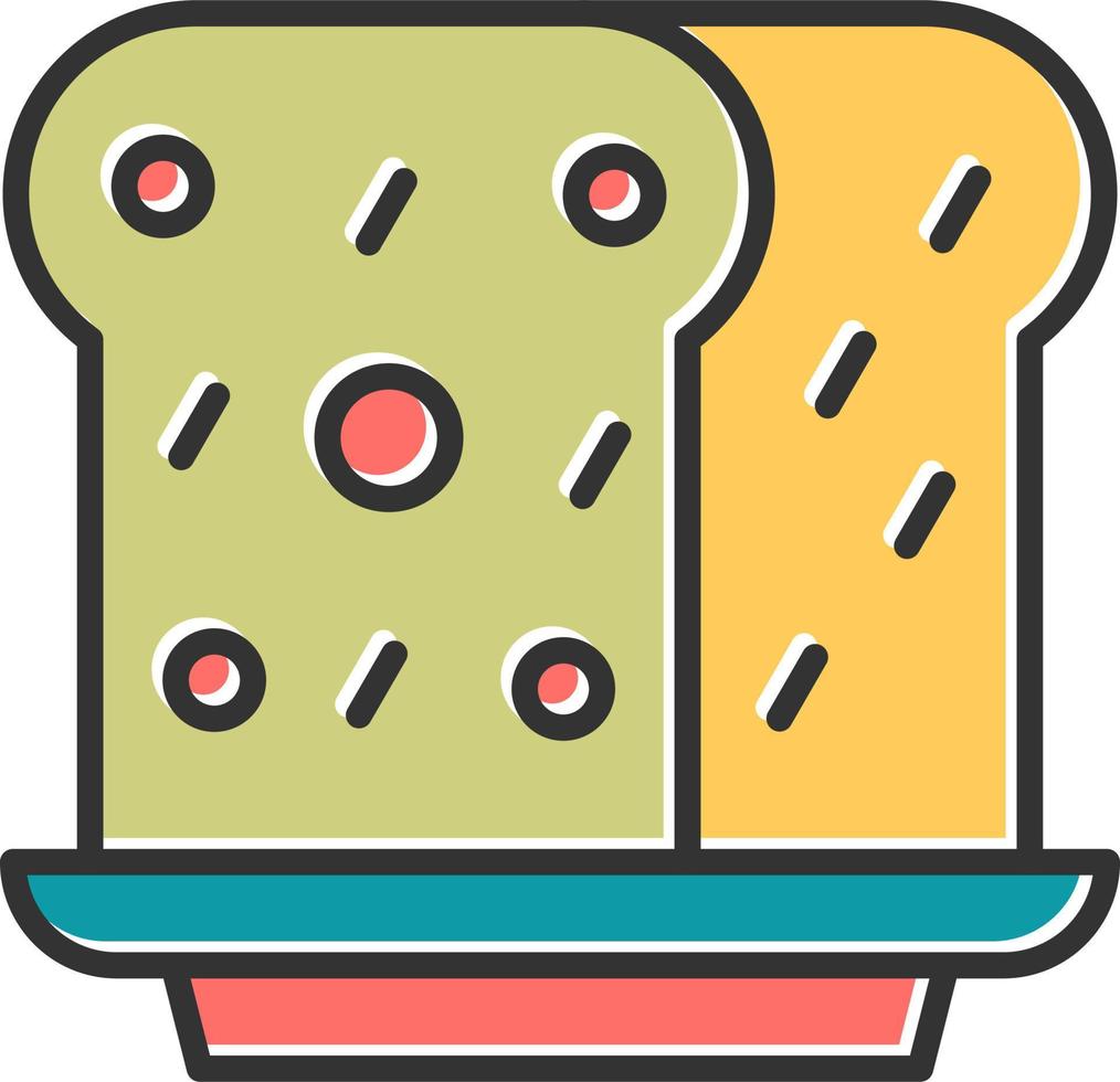 ícone de vetor de pão