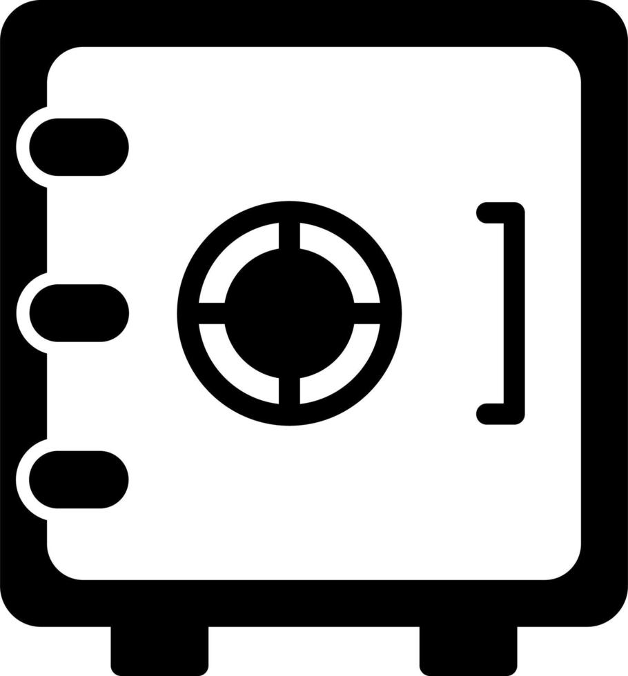 ícone de vetor de caixa segura
