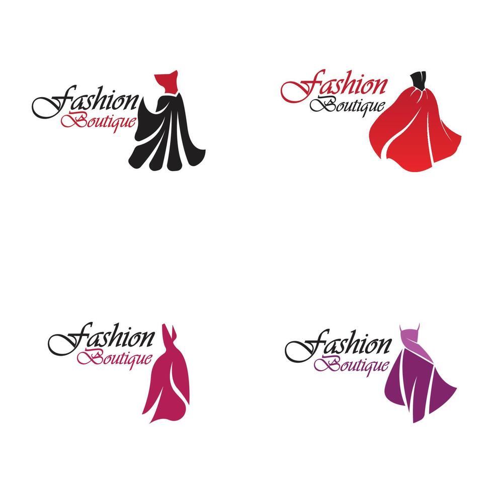 lindo vestir mulher logotipo simples criativo para boutique moda fazer compras logotipo vetor