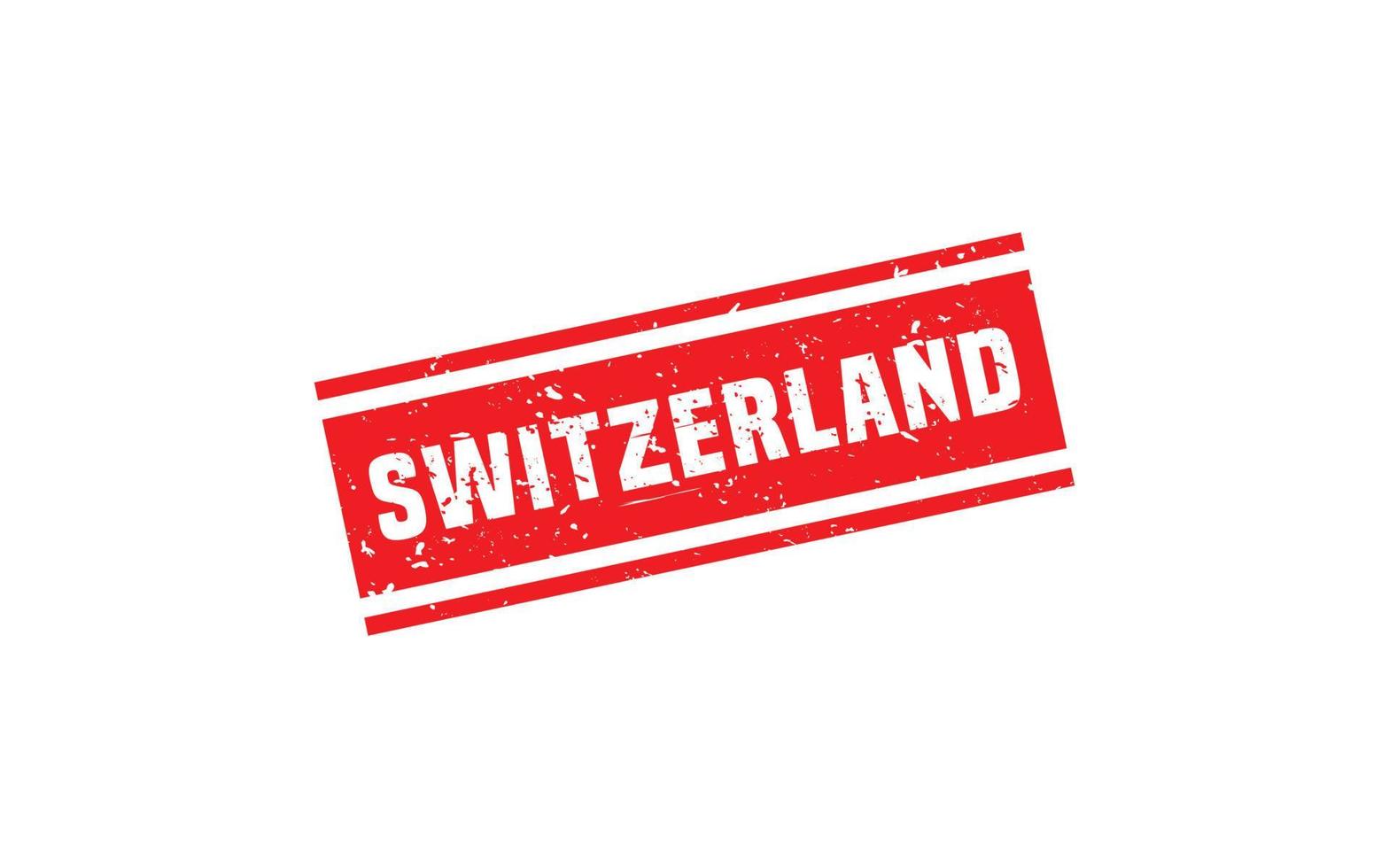 Suíça carimbo borracha com grunge estilo em branco fundo vetor