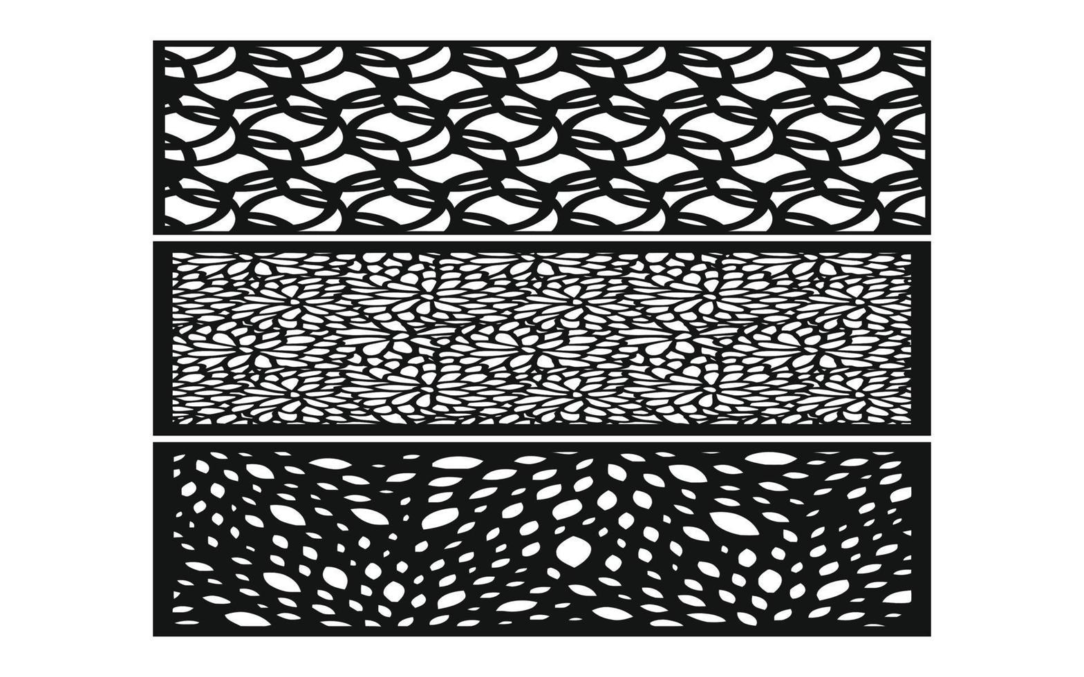 padrões florais decorativos, modelo geométrico para corte a laser cnc vetor