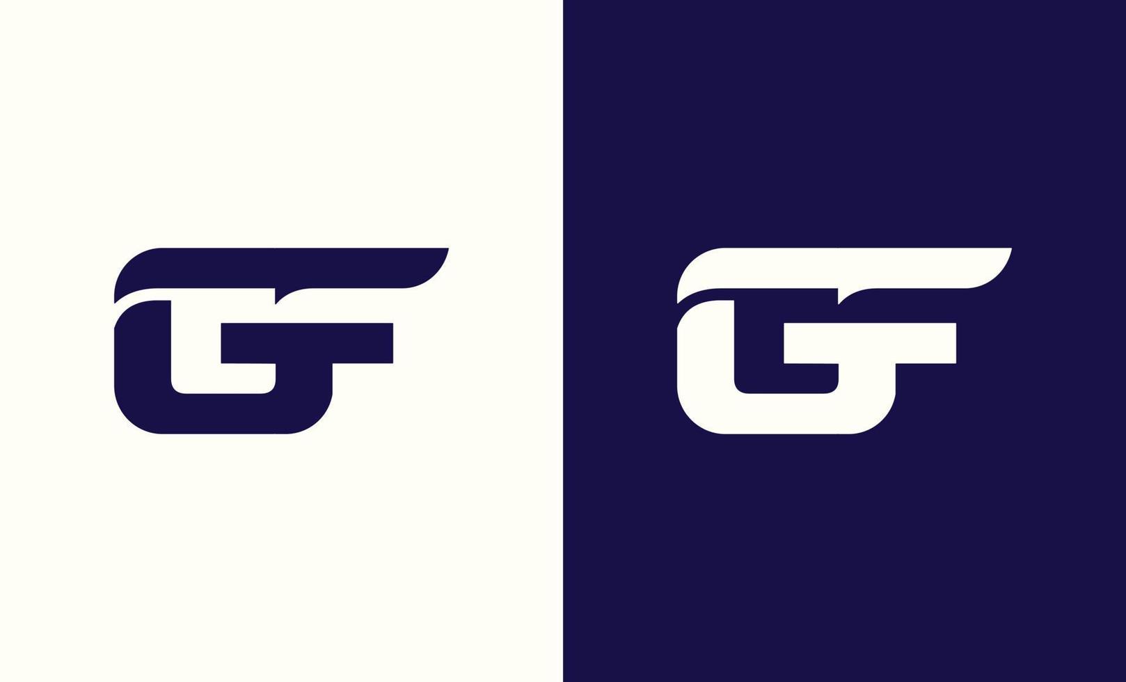 alfabeto carta ícone logotipo namorada, gf cartas logotipo vetor
