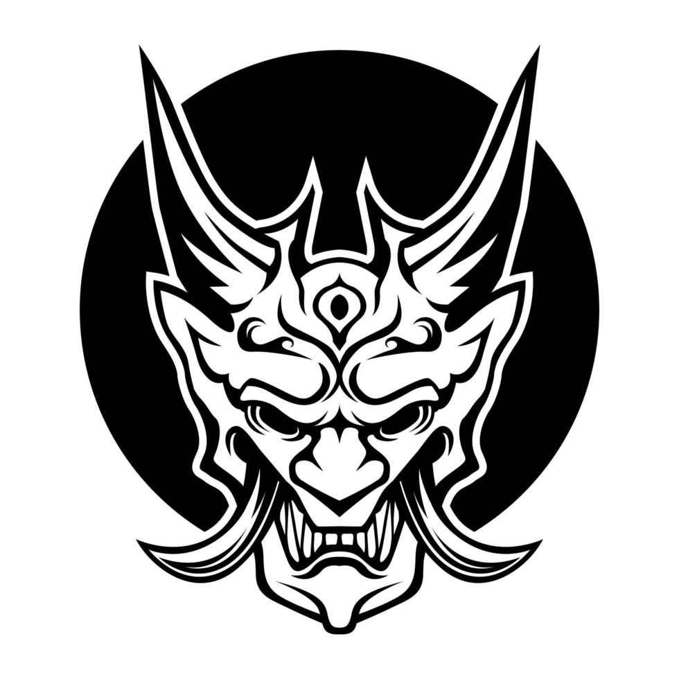 ronin samurai face mascarar vetor logotipo ícone símbolo modelo Preto e branco