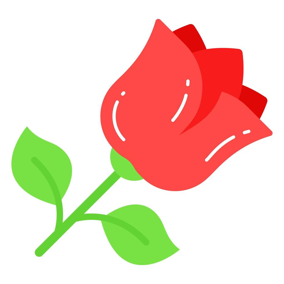 design de vetor de flor rosa em estilo moderno, ícone editável