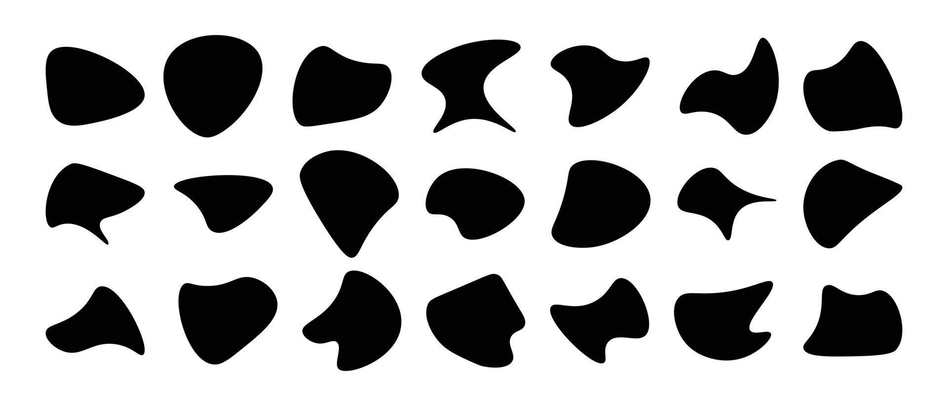 moderno líquido irregular blob forma abstrato elementos gráfico plano estilo Projeto fluido vetor ilustração