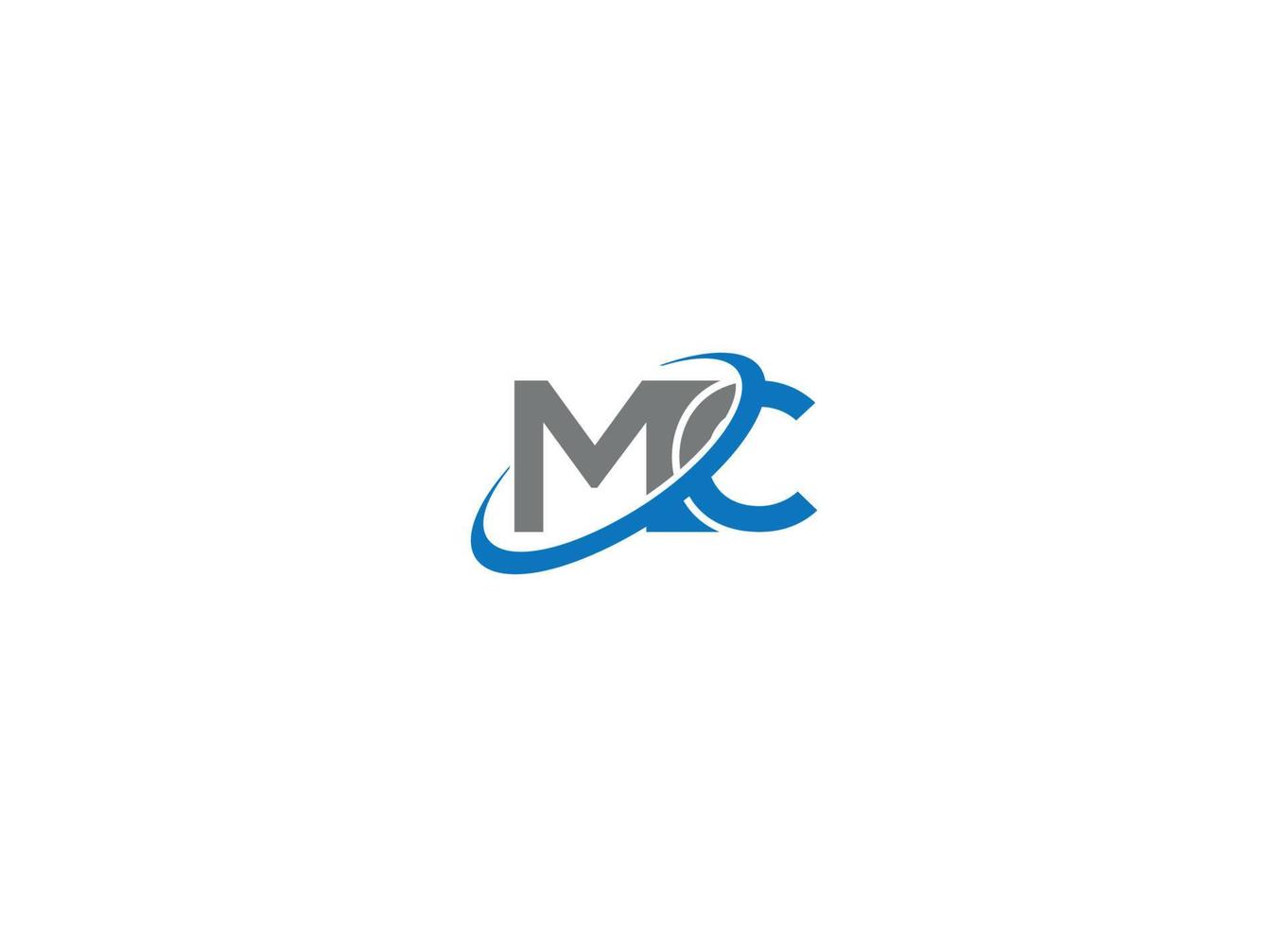 mc inicial criativo moderno logotipo Projeto vetor ícone modelo