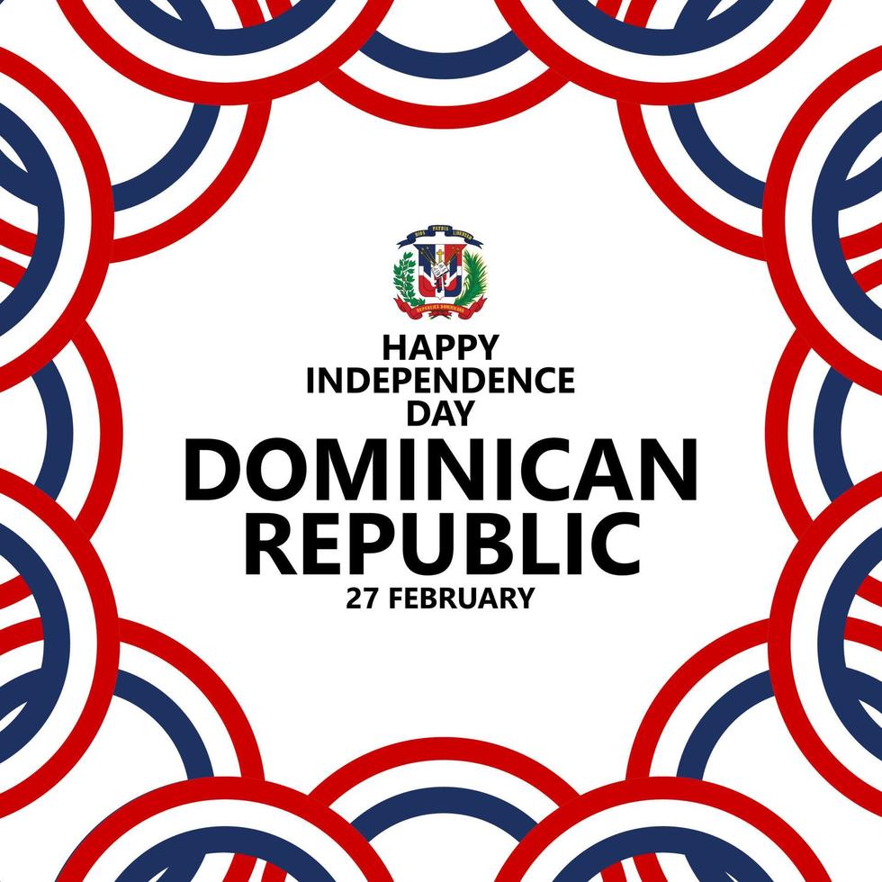 dominicano república independência dia vetor modelo. adequado para social meios de comunicação publicar, adesivo, ou cumprimento cartão.