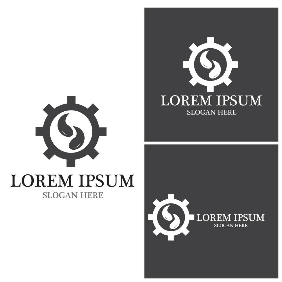 ícone de vetor de modelo de logotipo de engrenagem