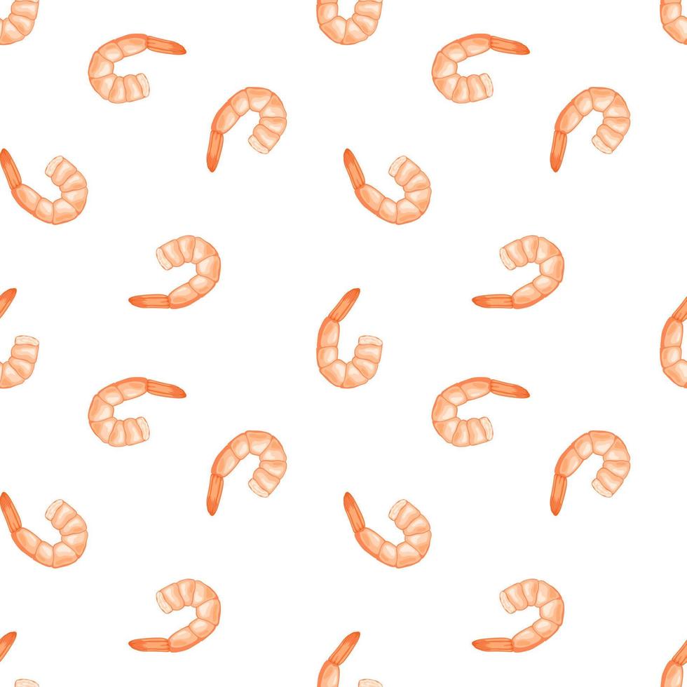 padrão de caudas de camarão cozido vetor