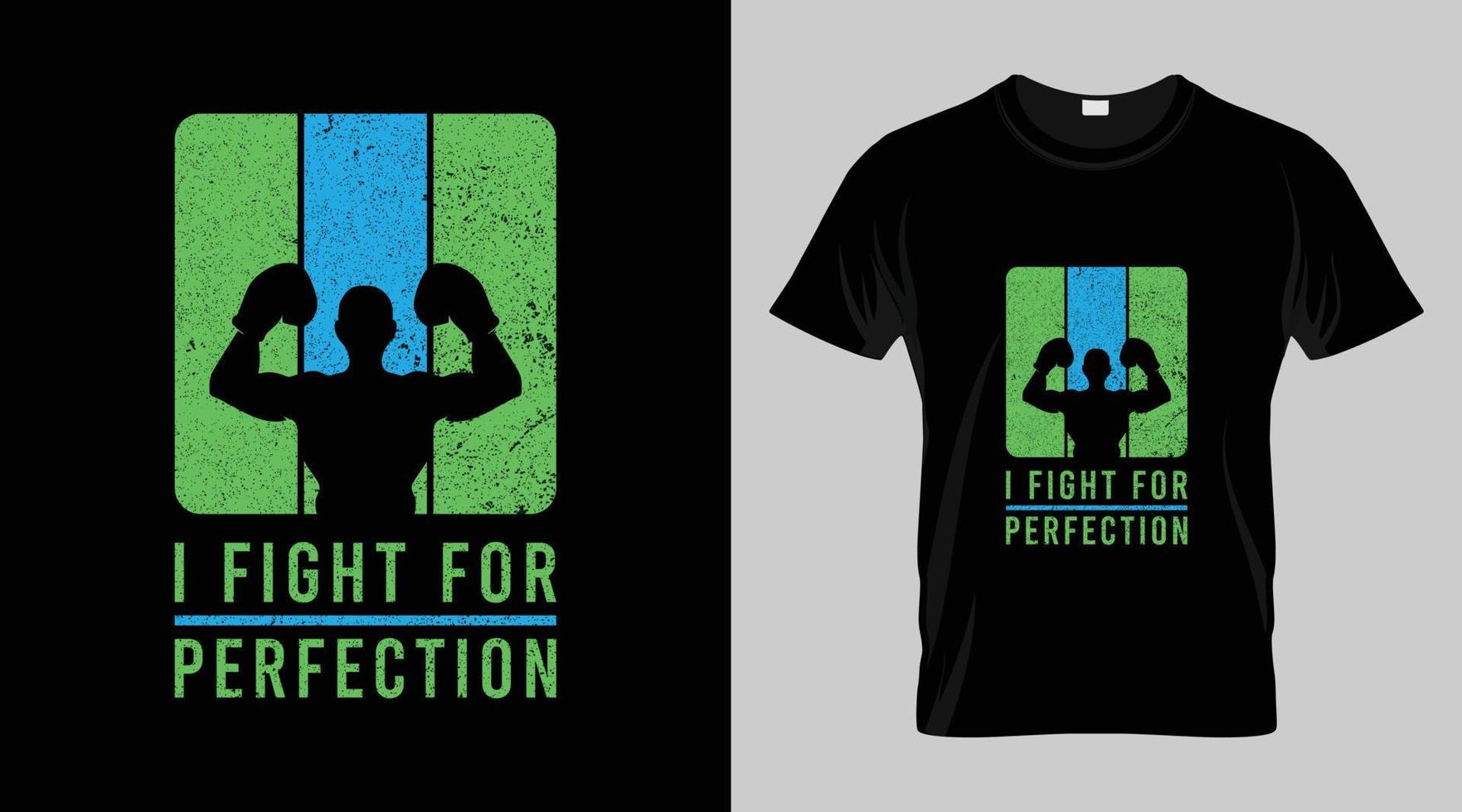 boxe tipografia camiseta Projeto com boxer vetor