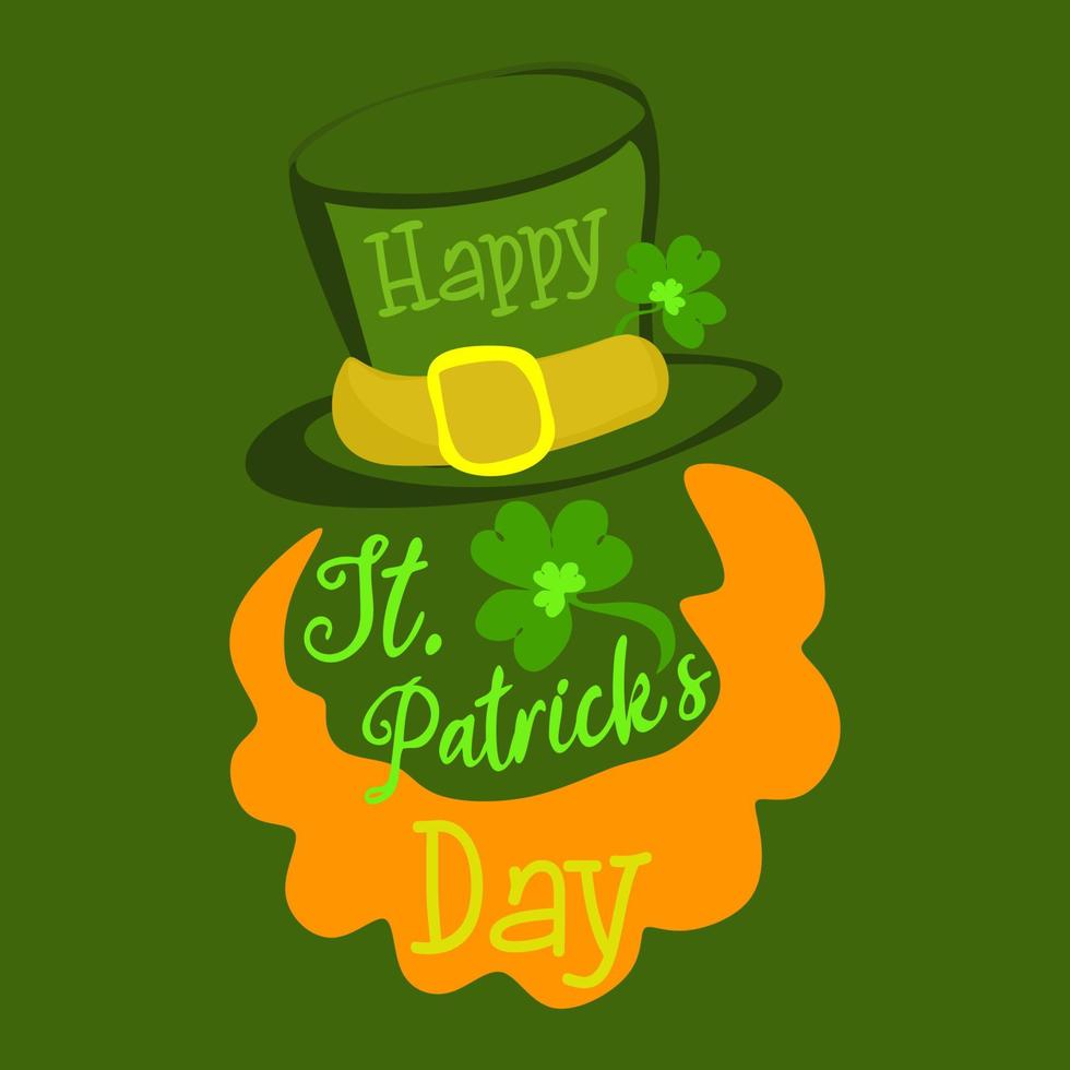 feliz st. patricks dia escrito a mão letras citar para cartões postais, bandeiras, convite, cartazes, Camisetas. vetor ilustração