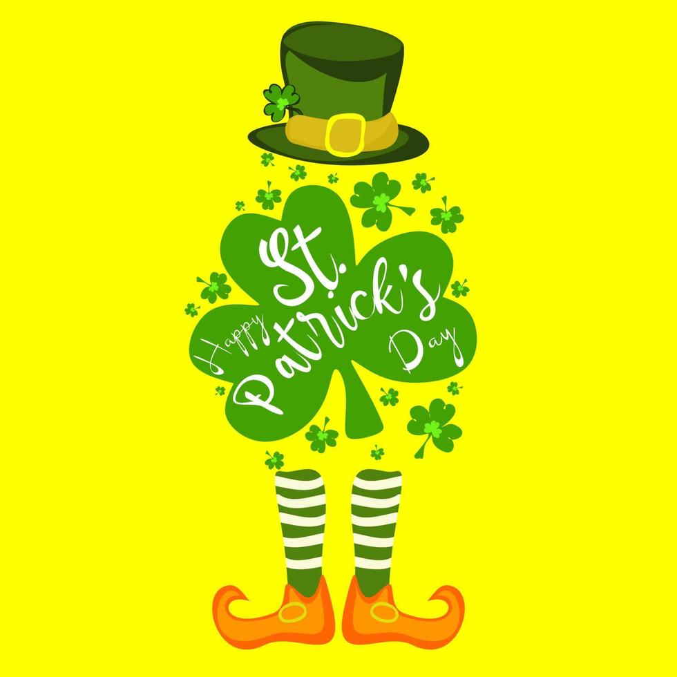 feliz st. patricks dia escrito a mão letras citar para cartões postais, bandeiras, convite, cartazes, Camisetas. vetor ilustração