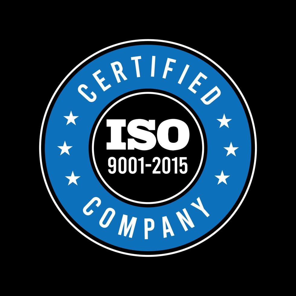 iso certificação . iso 90012015 logotipo . iso 9000 certificação Prêmio vetor