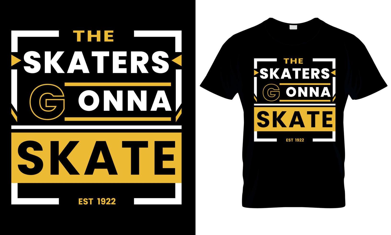 a patinadores vai patim tipografia camiseta Projeto vetor