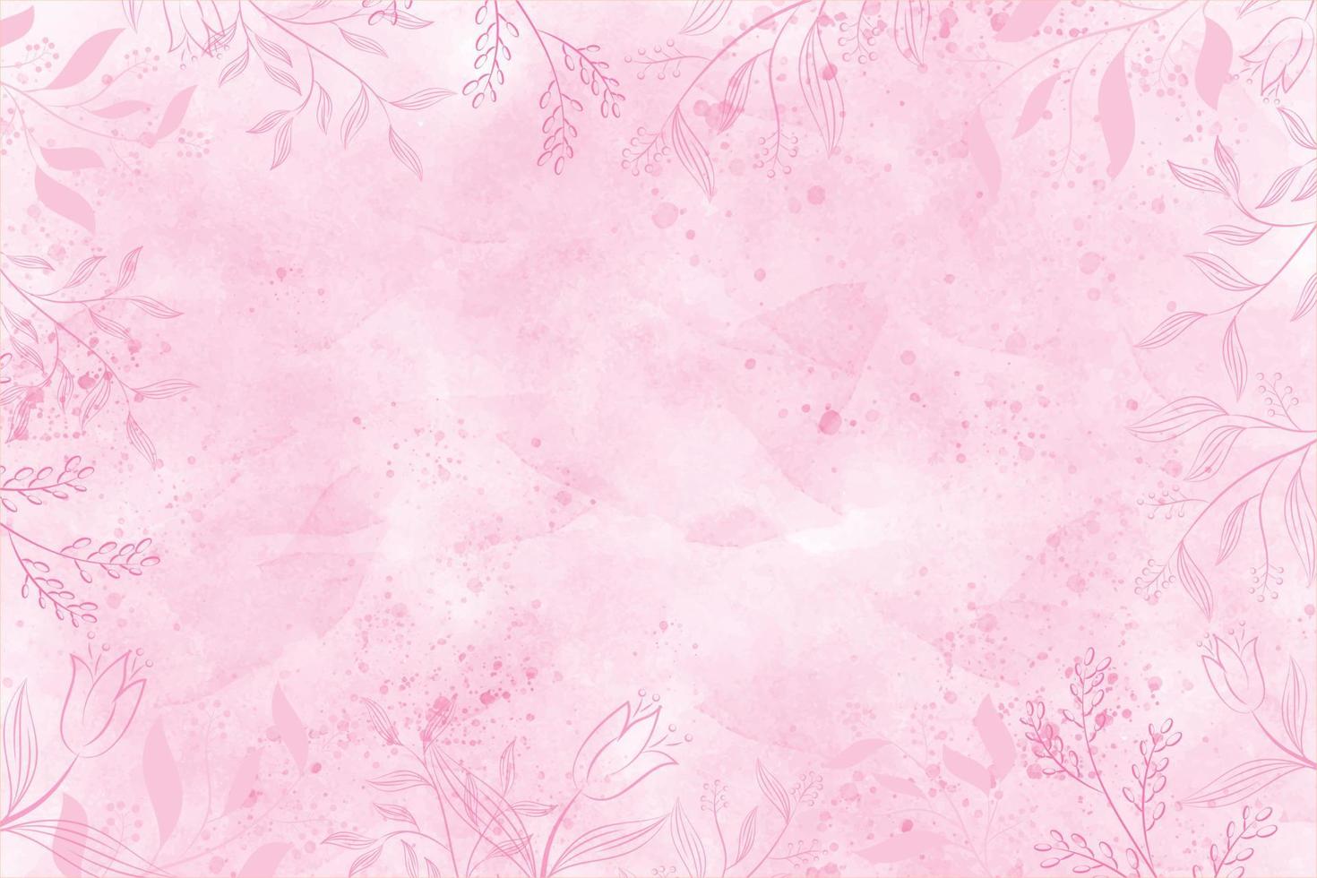 em branco fundo aguarela com floral abstrato molhado mão desenhado para papel de parede, cartão saudações, poster, projeto, cobrir, convite. Rosa cor vetor
