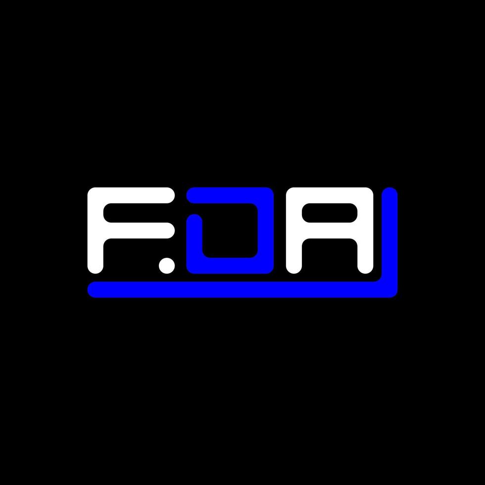 fda carta logotipo criativo Projeto com vetor gráfico, fda simples e moderno logotipo.