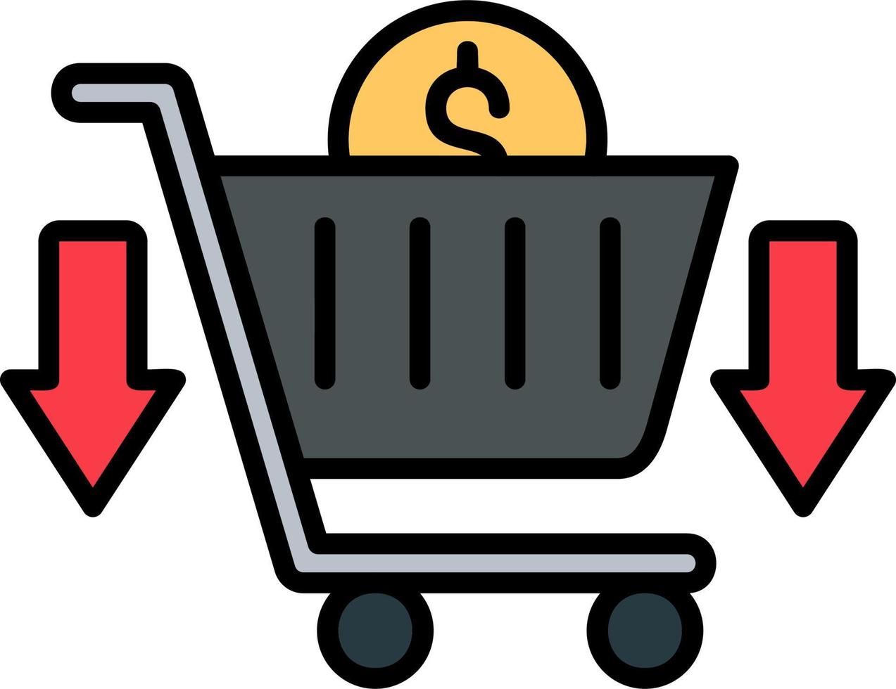 ícone de vetor de compras