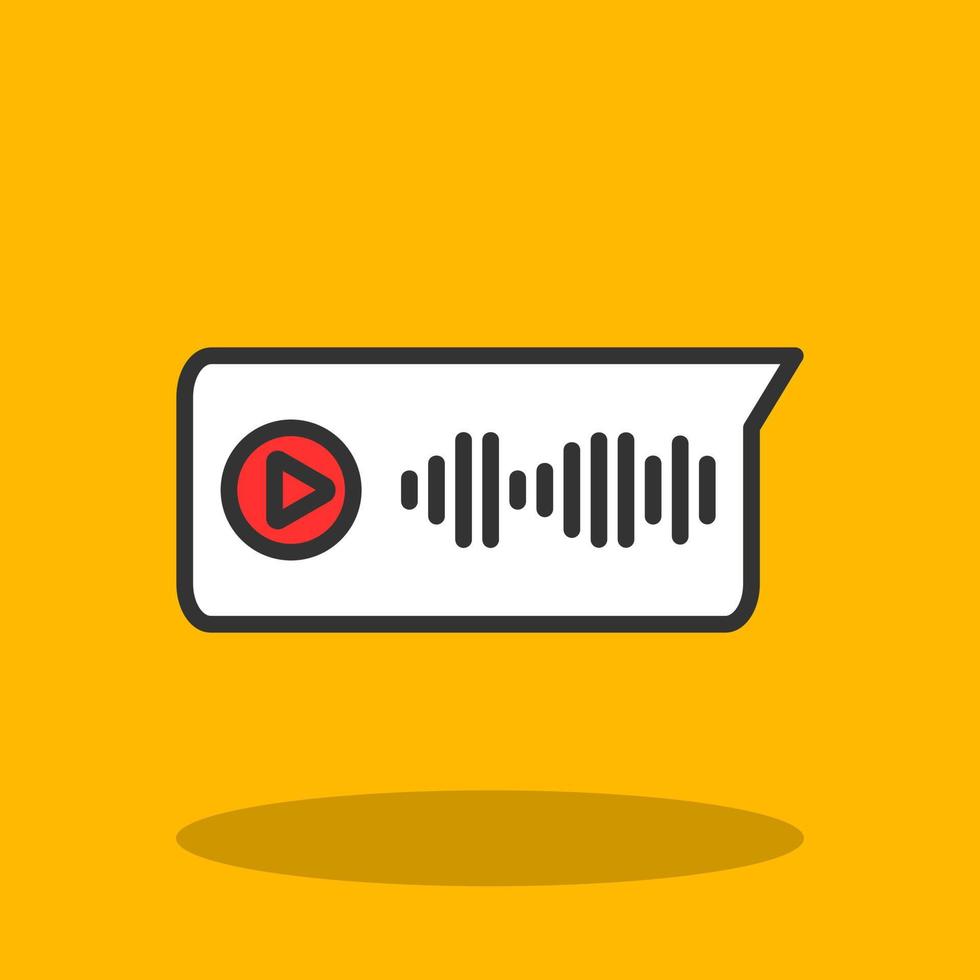 design de ícone de vetor de mensagem de voz