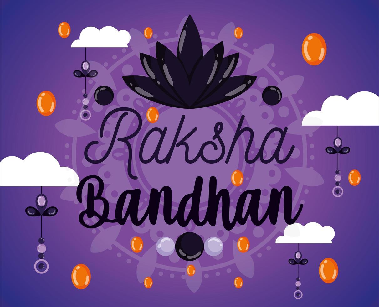 desenho de pôster raksha bandhan feliz vetor