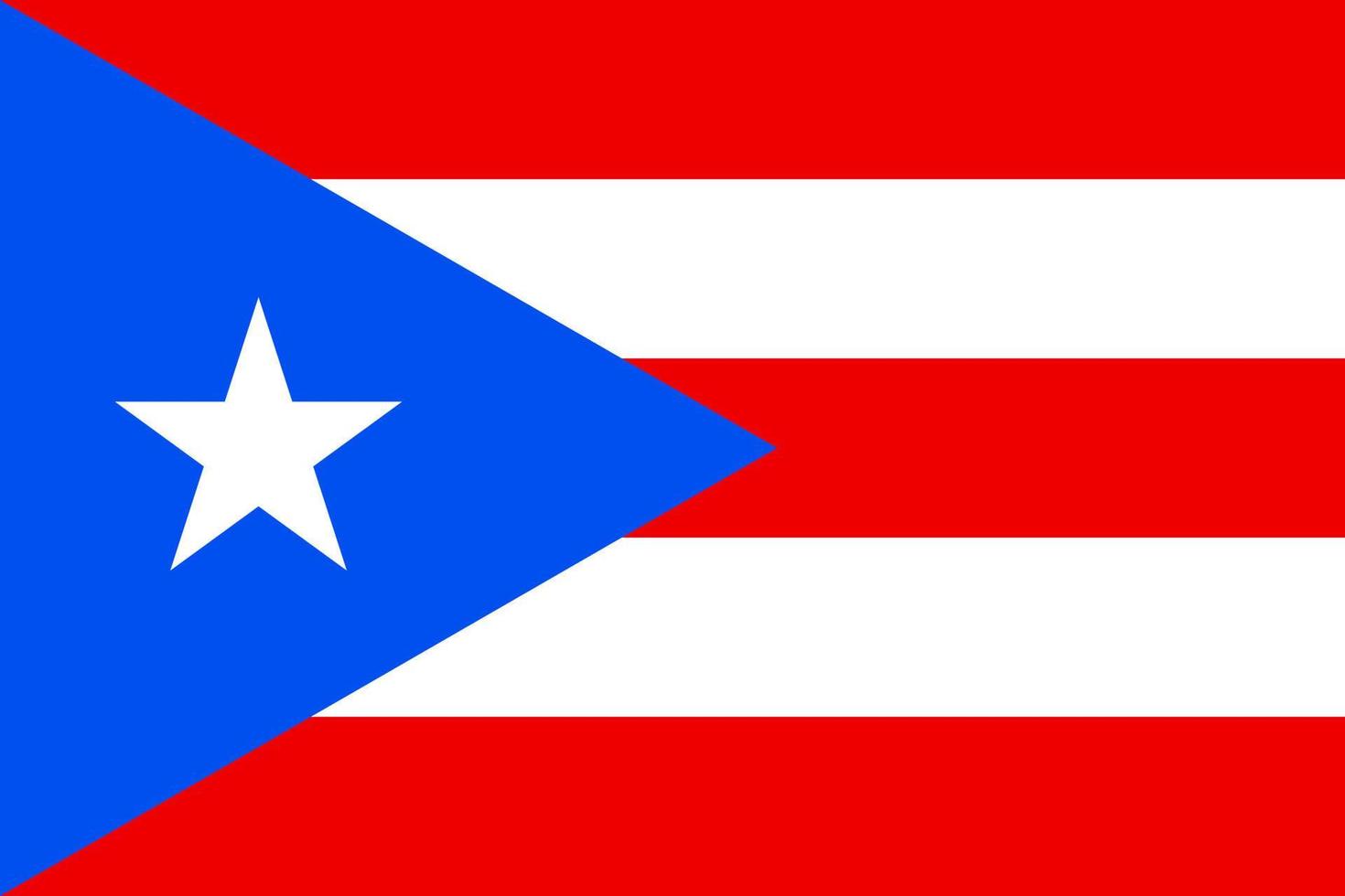 ilustração simples da bandeira de porto rico para o dia da independência ou eleição vetor