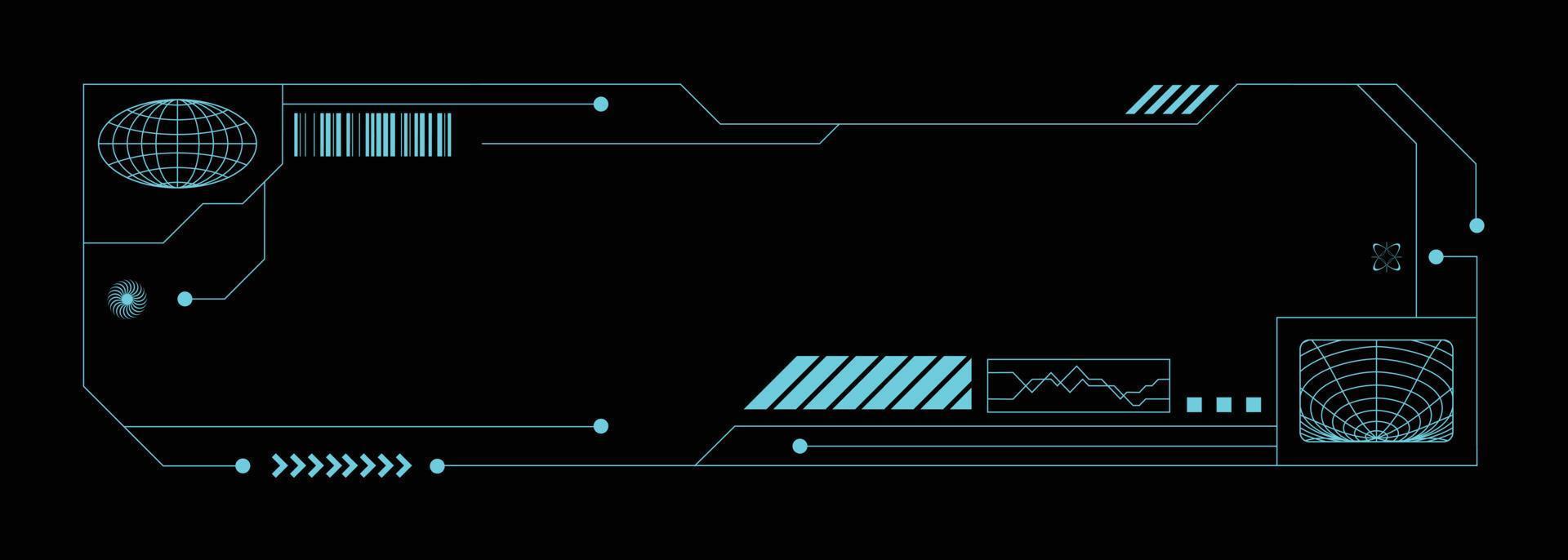 futurista do computador rede para cópia de espaço vetor