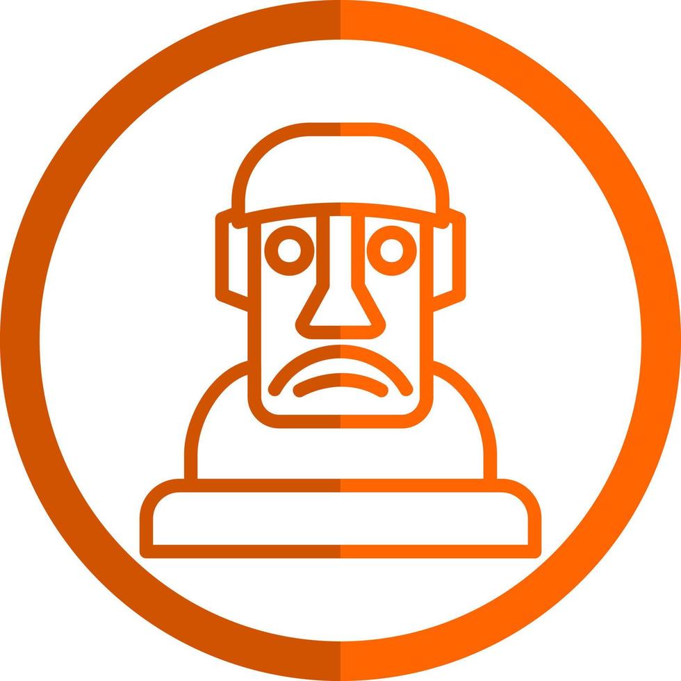 design de ícone de vetor moai