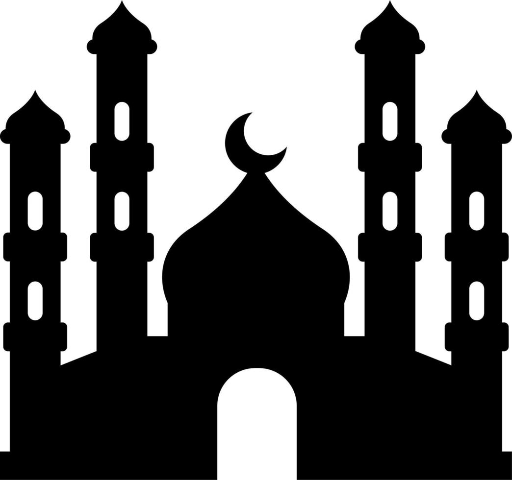 ícone do mesquita com monocromático cor para Ramadã Projeto gráfico. vetor gráfico recurso para Ramadã celebração dentro muçulmano cultura e islamismo religião. símbolo para uma muçulmano Lugar, colocar do adoração e orar