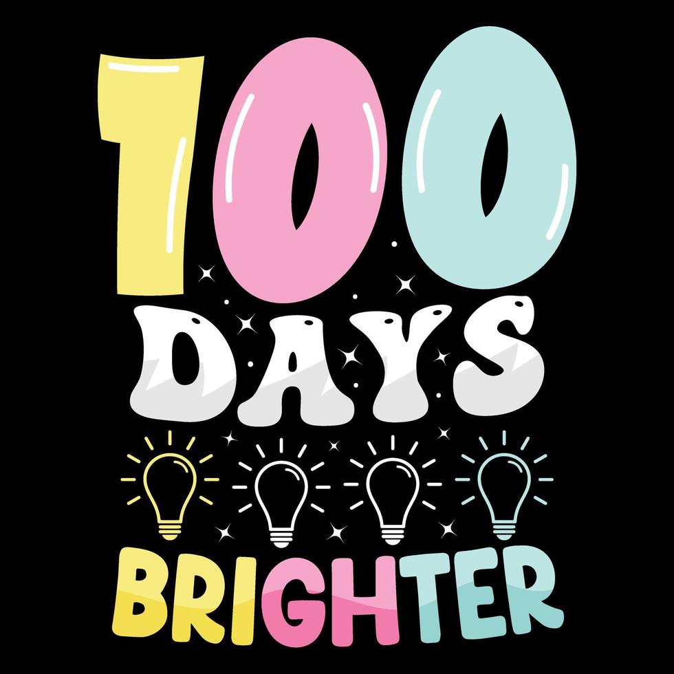 100ª dias do escola livre, cem dias t camisa Projeto livre, 100ª dias celebração t camisa vetor