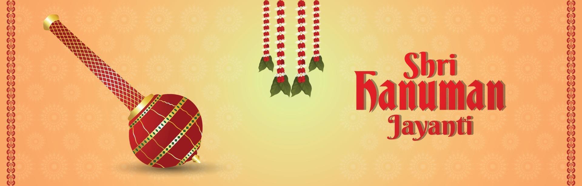 banner ou cabeçalho hanuman jayanti vetor