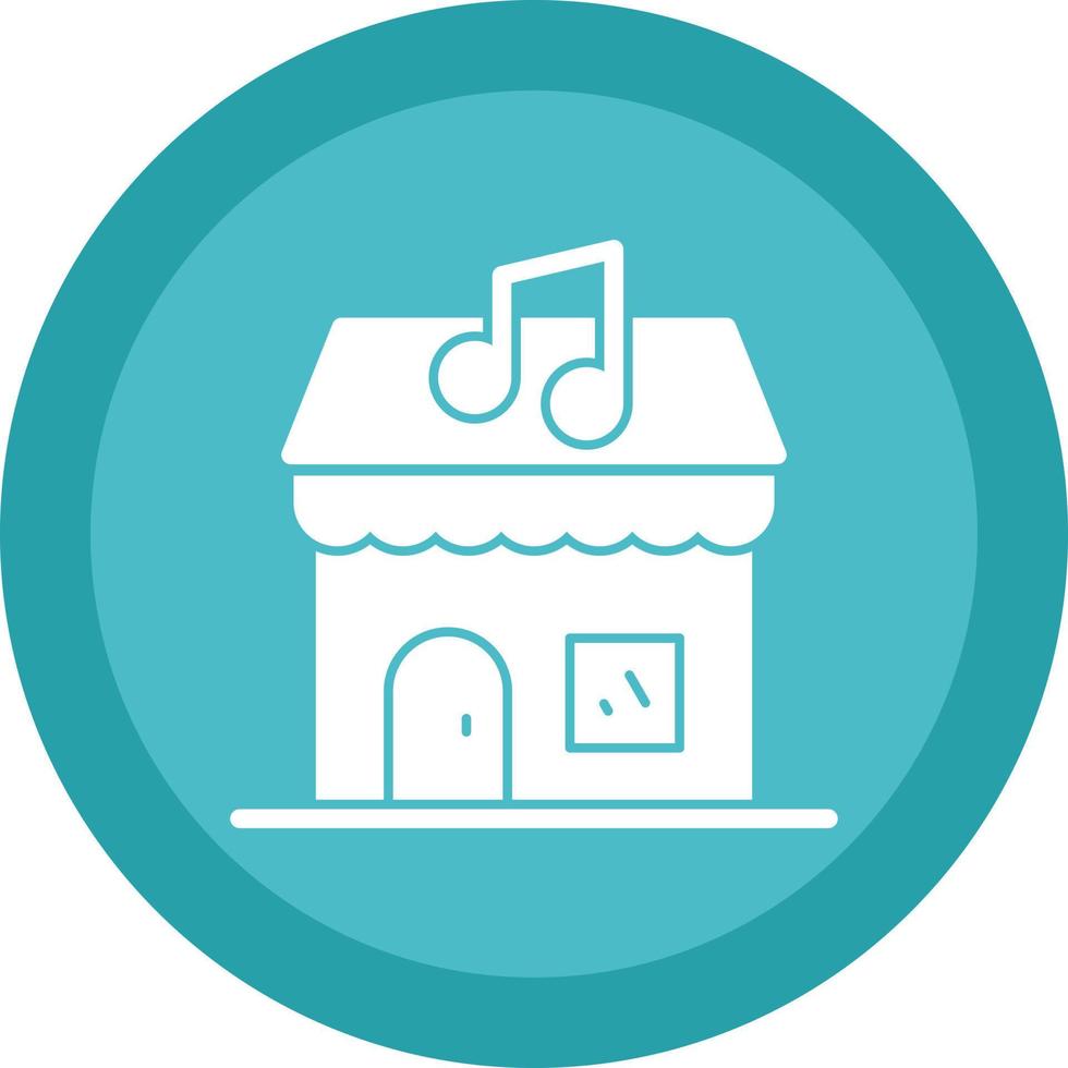 design de ícone vetorial de loja de música vetor