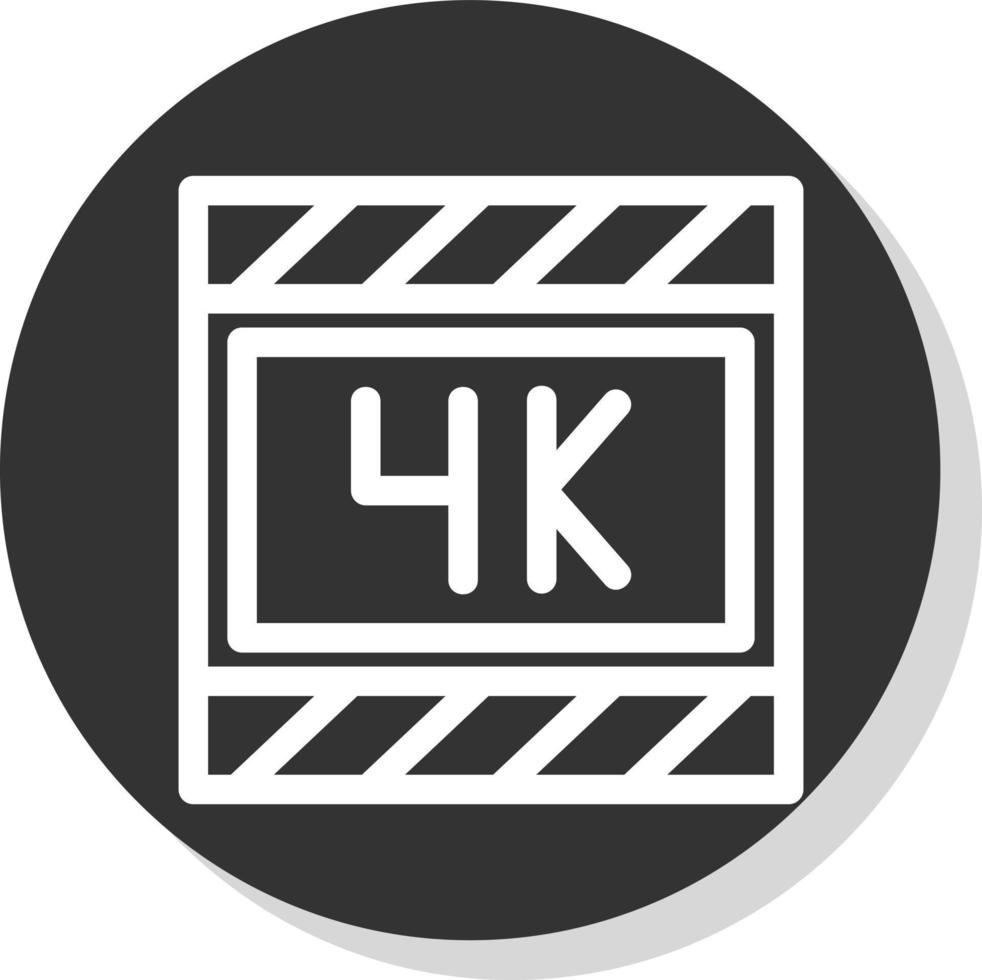 design de ícone de vetor de filme 4k