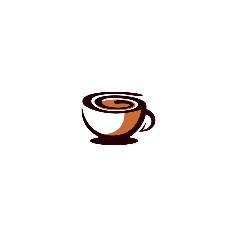 vetor logotipo ilustração gráfico do bebendo quente café copo perfeito para cafeteria fazer compras ou café fazer compras logotipo.