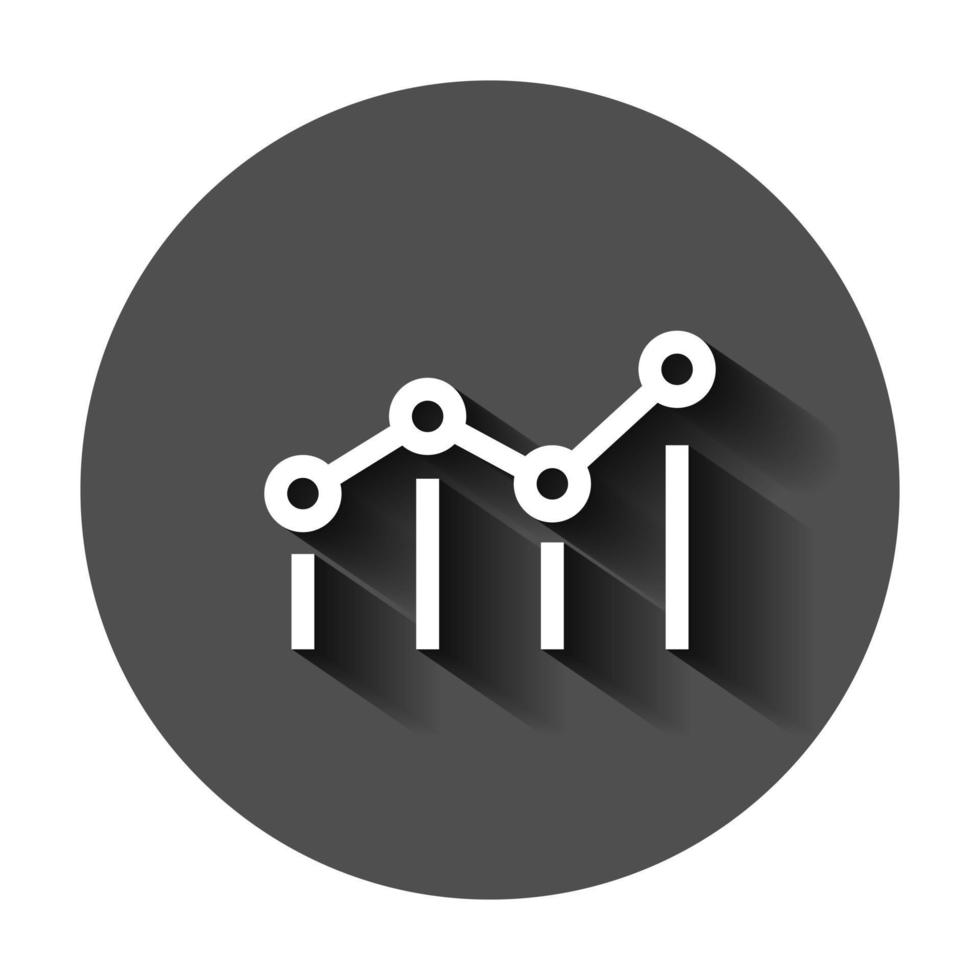 referência a medida ícone dentro plano estilo. painel de controle Avaliação vetor ilustração em Preto volta fundo com grandes sombra. progresso serviço o negócio conceito.