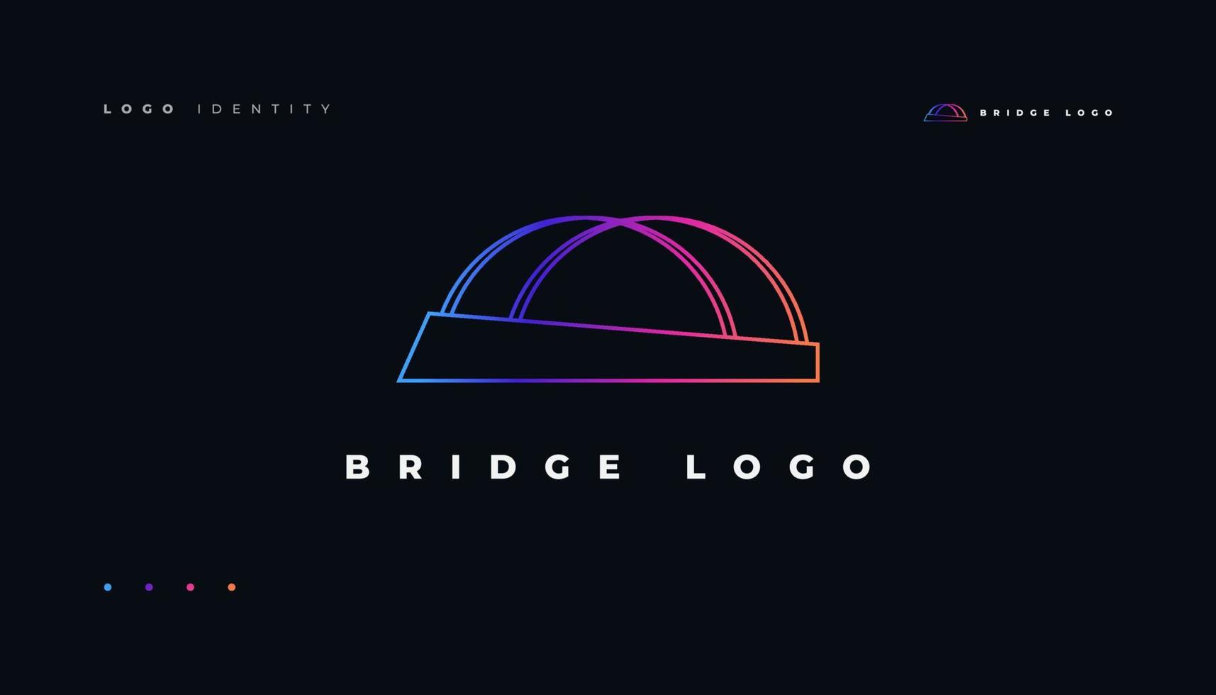 modelo de vetor de logotipo de ilustração de ponte