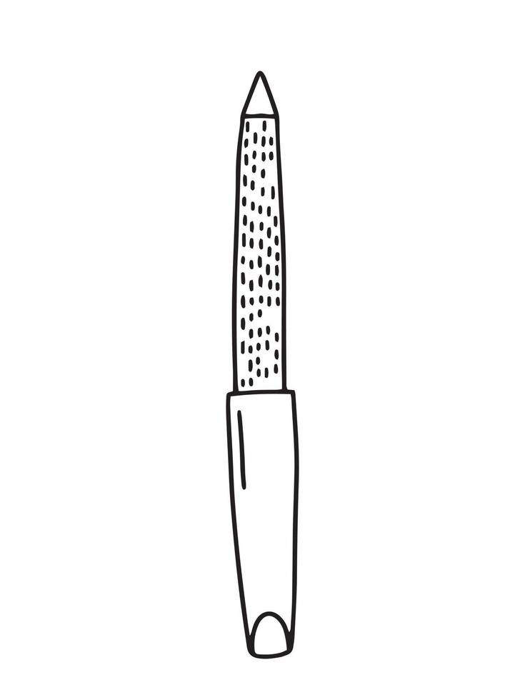 unha Arquivo vetor rabisco ilustração. mão desenhado manicure ferramenta isolado