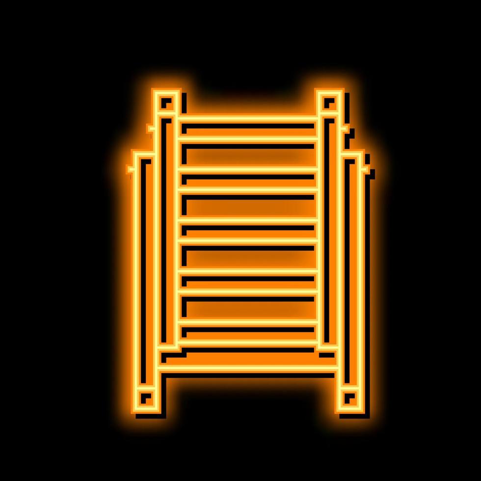 escada equipamento néon brilho ícone ilustração vetor