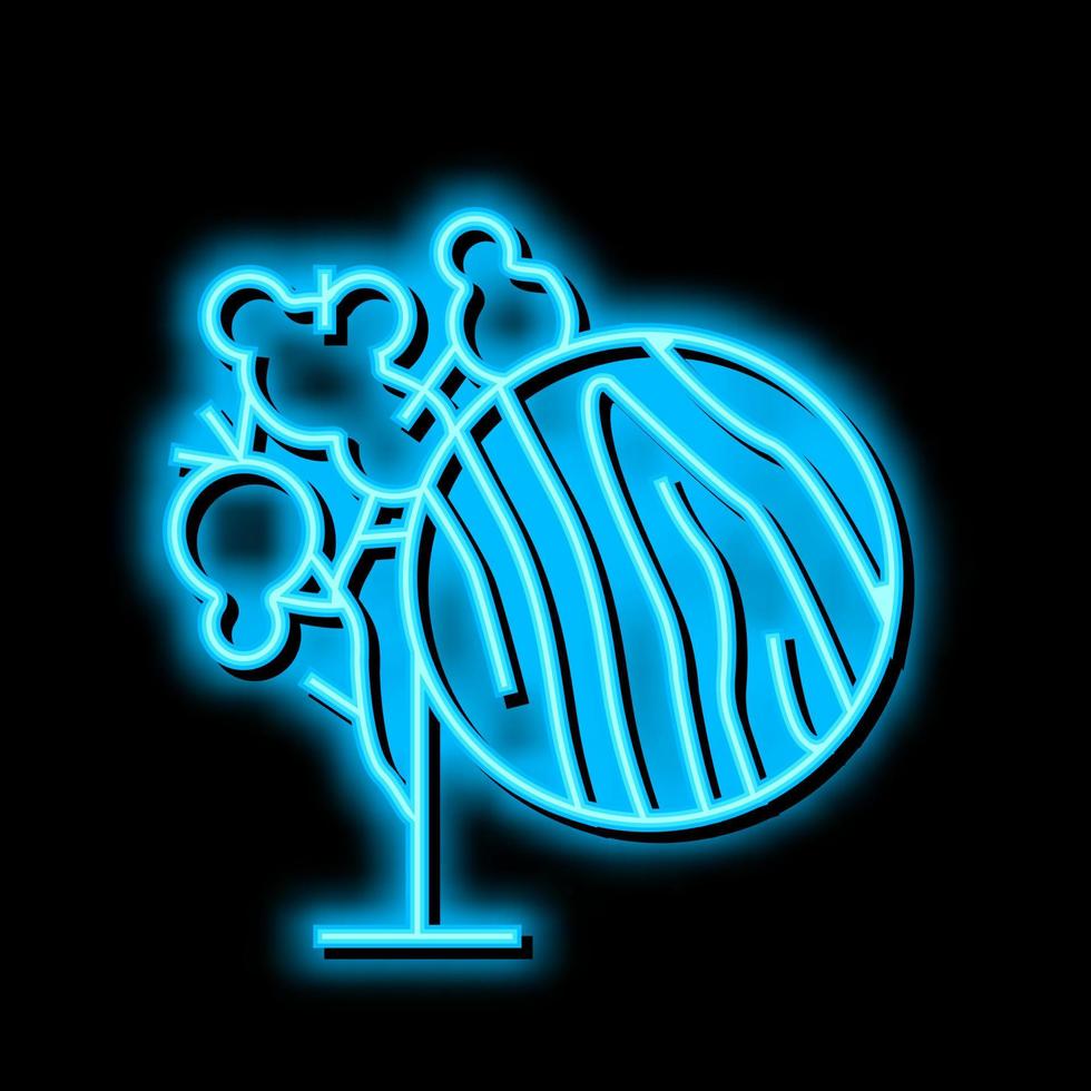 eucalipto madeira néon brilho ícone ilustração vetor