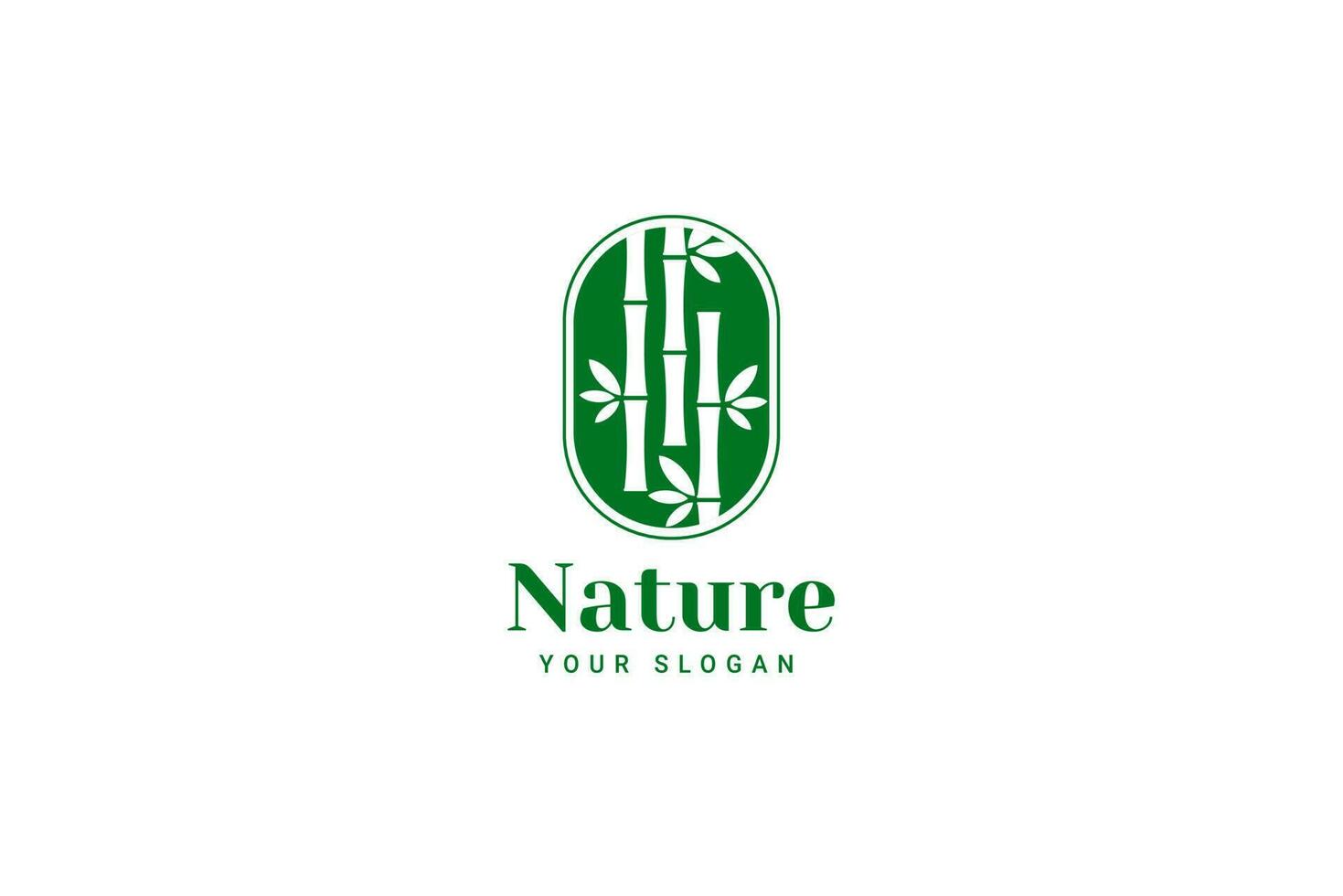 bambo natureza logotipo ícone vetor ilustração