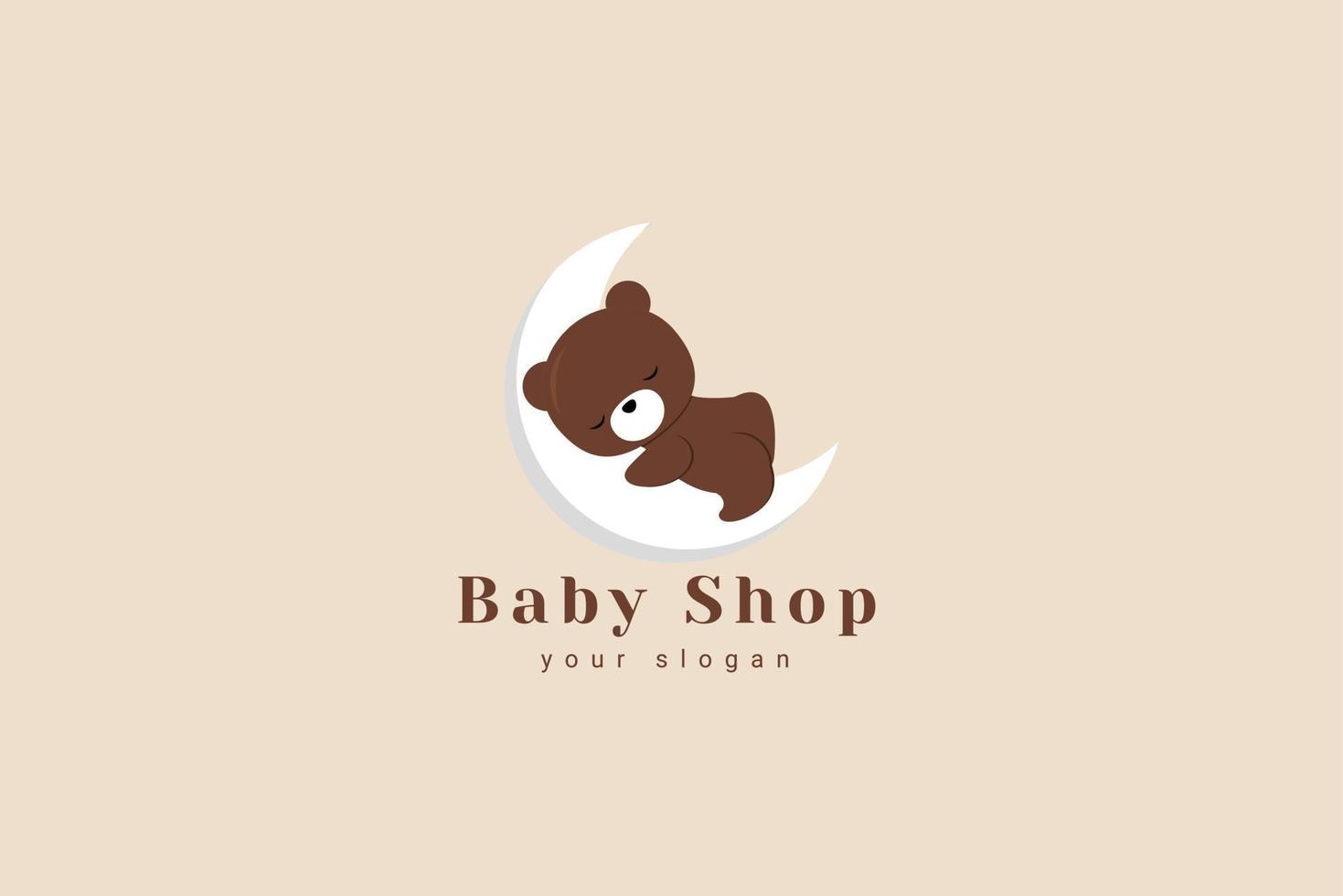 bebê fazer compras logotipo vetor ícone ilustração