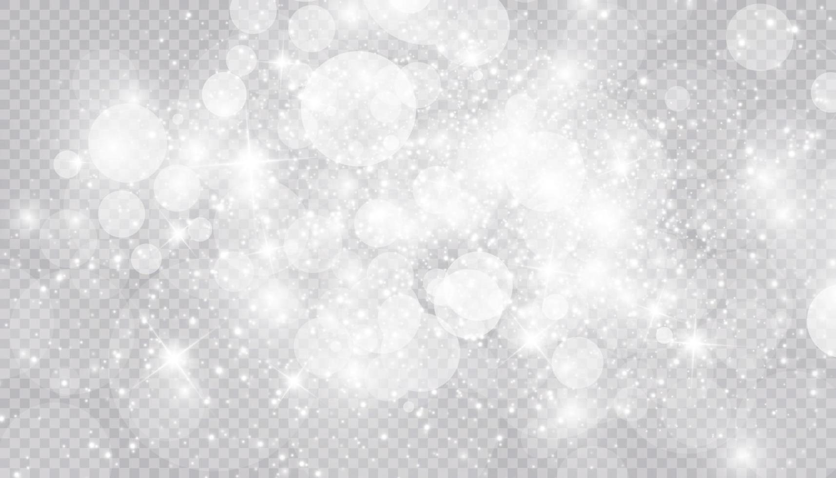 efeito de luz brilhante com fundo isolado de muitas partículas de brilho. nuvem estrelada de vetor com poeira. decoração mágica de natal