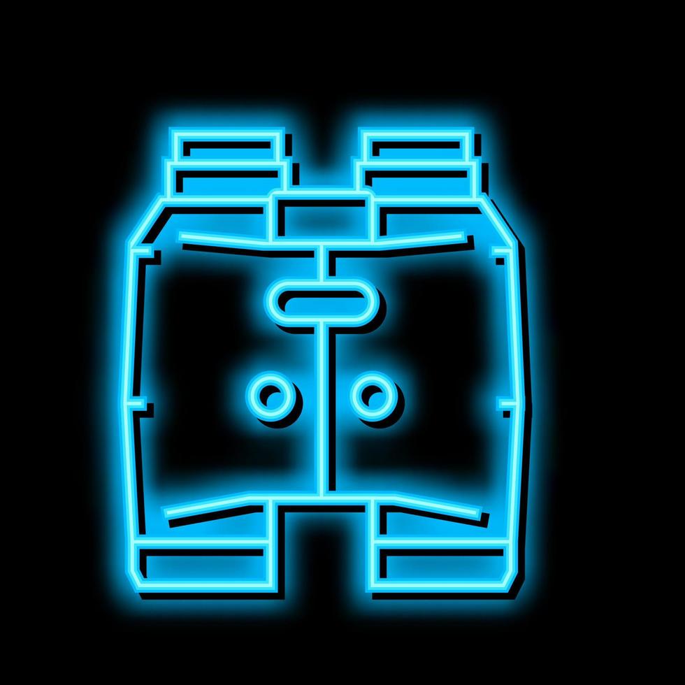 ilustração de ícone de brilho neon de ferramenta binocular vetor