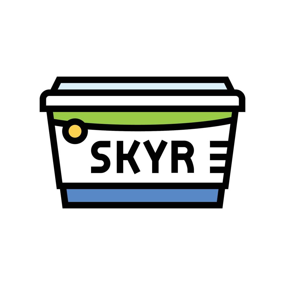 skyr leite produtos laticínios cor ícone vetor ilustração