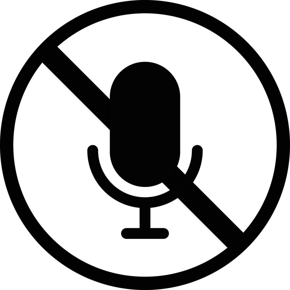 microfone mudo ícone. indica voz fora ou barulhento. vetor