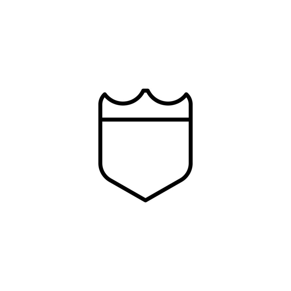 escudo ícone com esboço estilo vetor