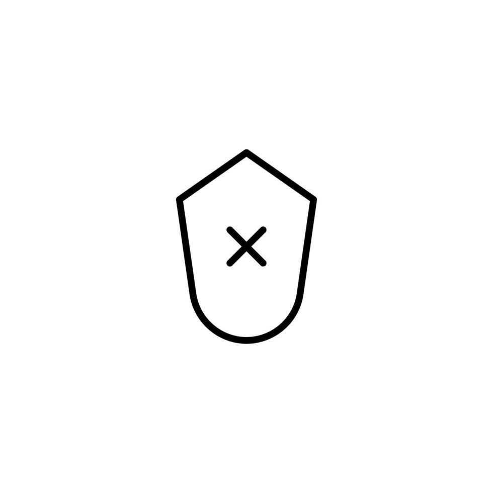 escudo ícone com esboço estilo vetor