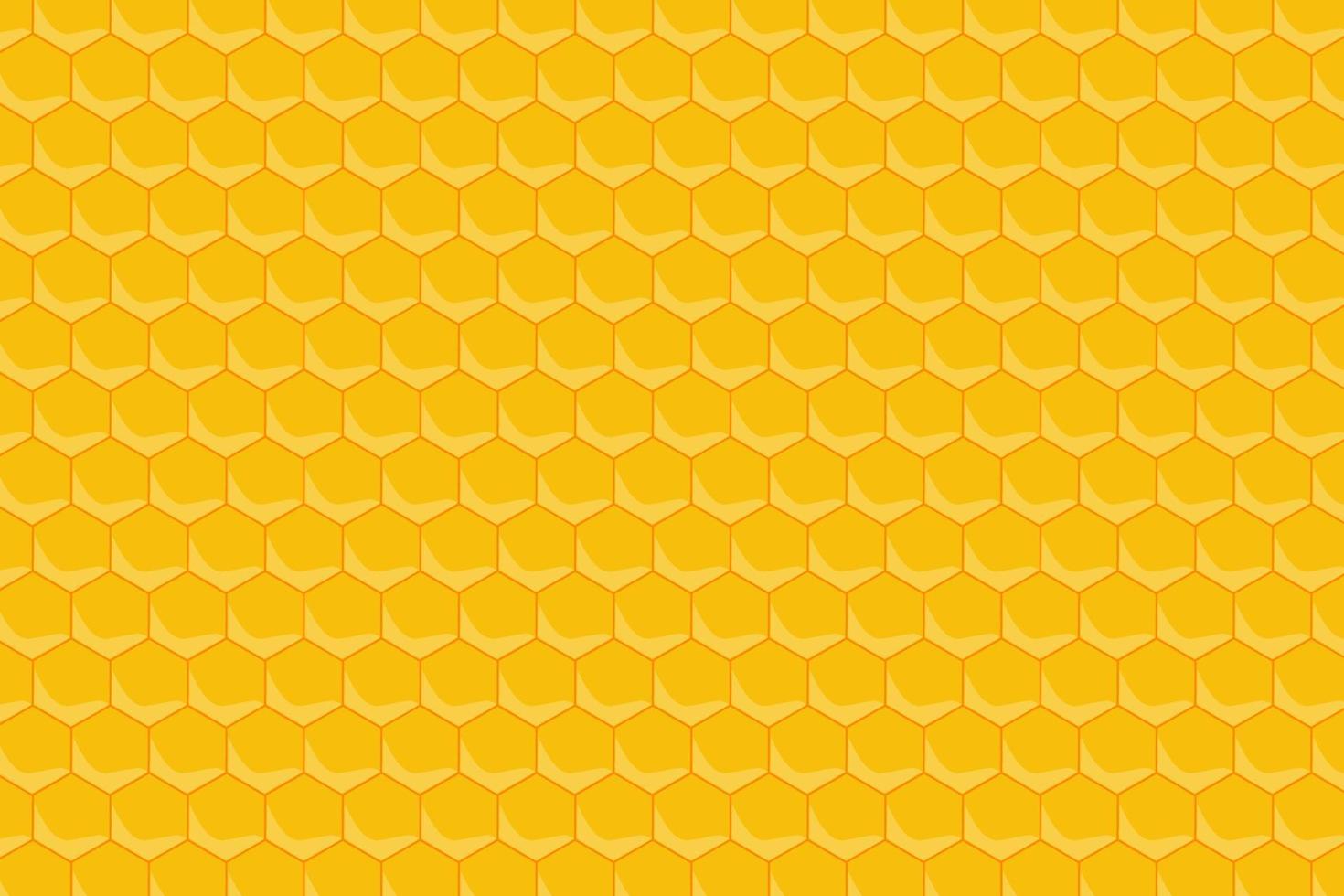 fundo de padrão de favo de mel amarelo vetor