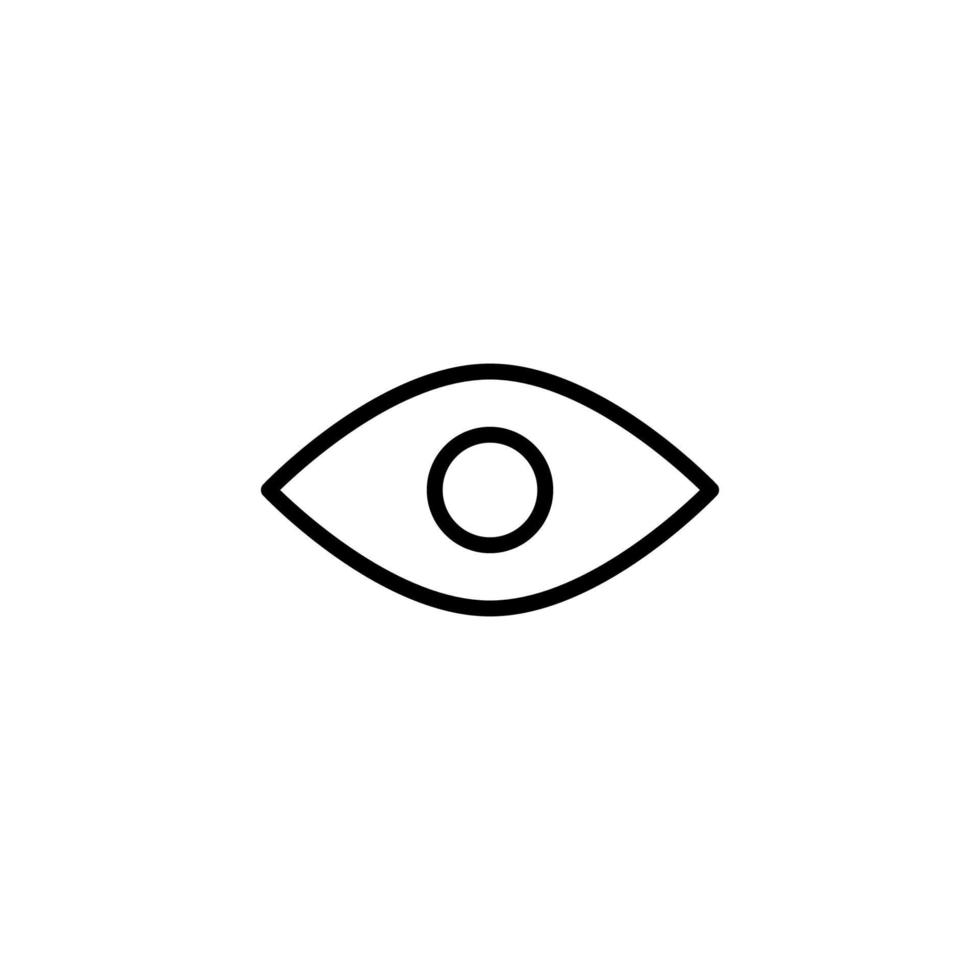 olhos ícone com esboço estilo vetor
