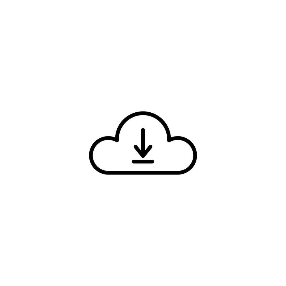 nuvem ícone com esboço estilo vetor