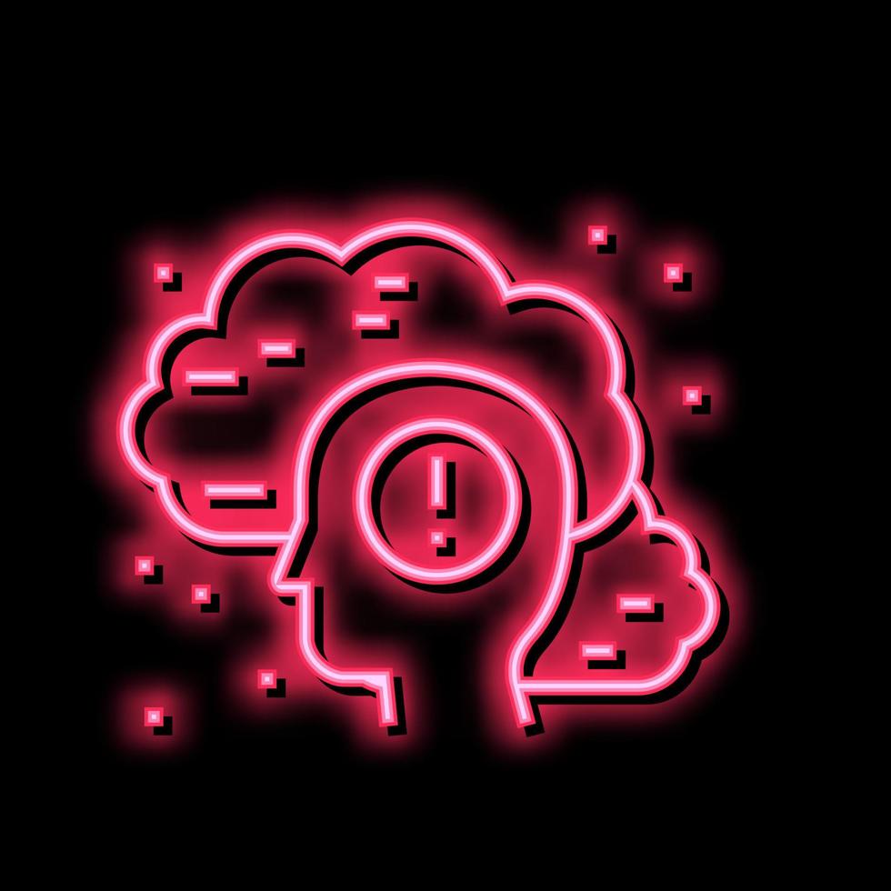 alergia na ilustração do ícone de brilho neon de poeira vetor