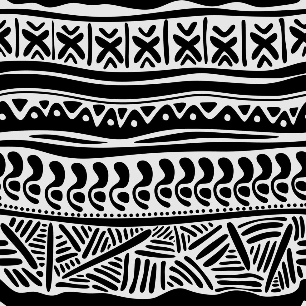 tribal abstrato desatado padronizar dentro monocromático estilo. vetor